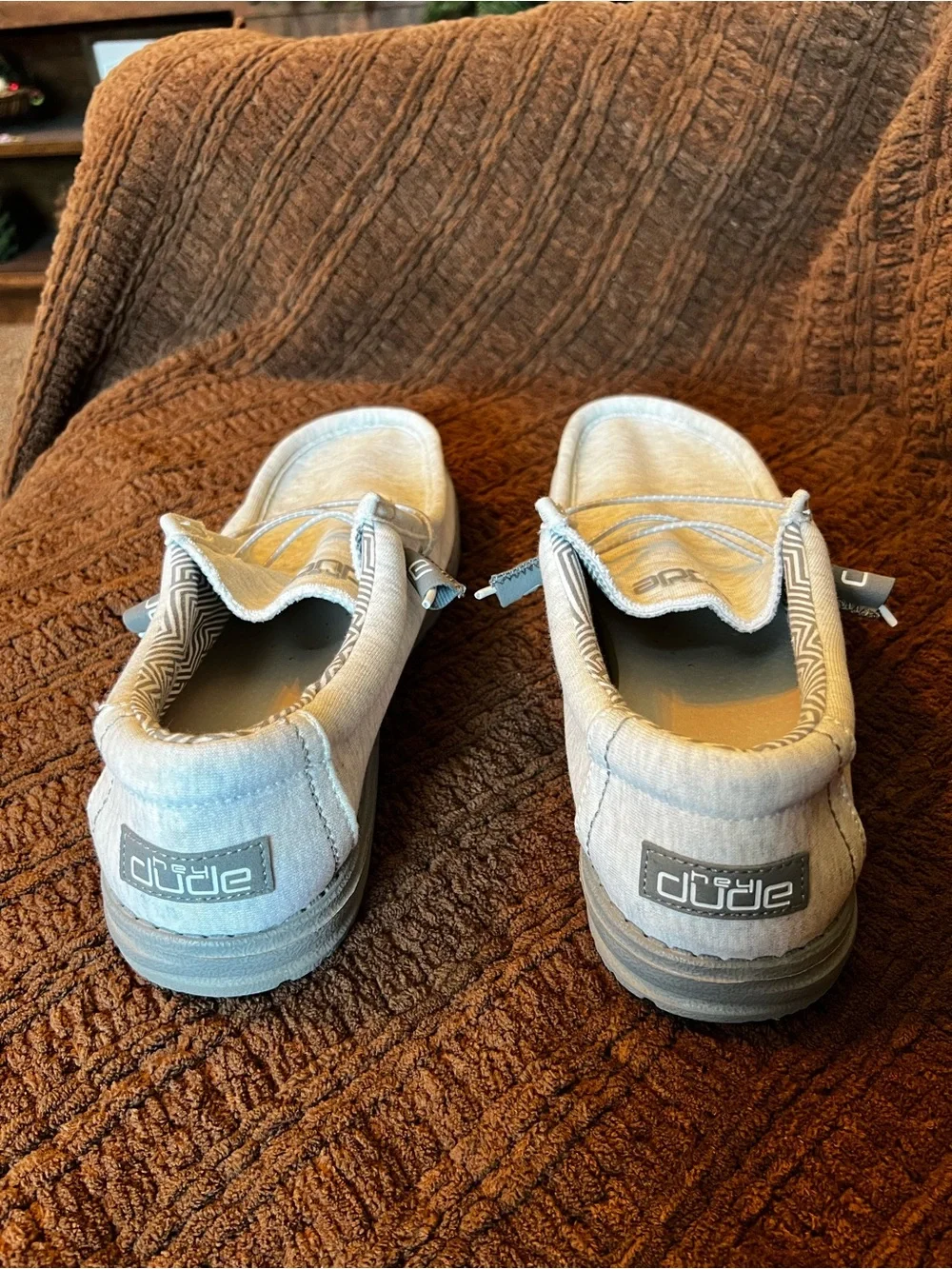 Hey Dude Wally Slip-On Shoes in Light Gray (Size 12)